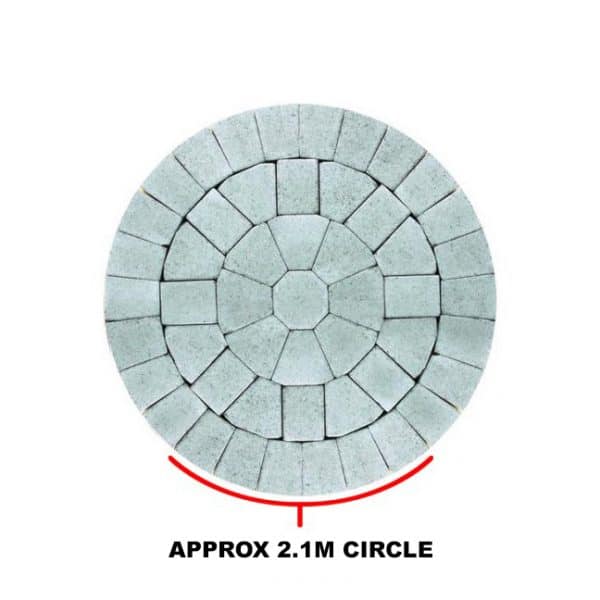 Tumbled Cobble Circle Birch 2100mm