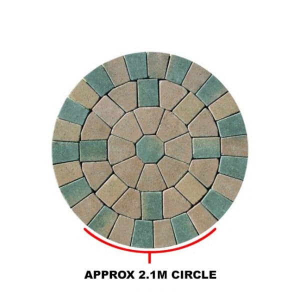 Tumbled Cobble Circle Chestnut 2100mm