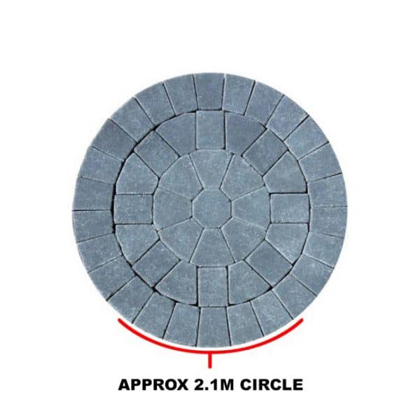 Tumbled Cobble Circle Damson 2100mm