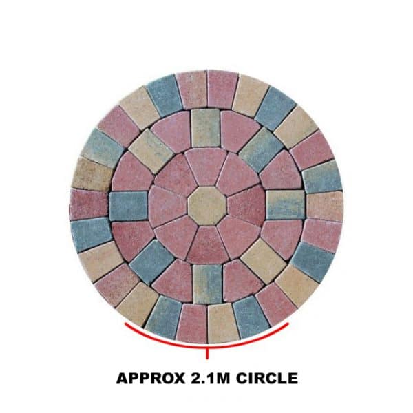 Tumbled Cobble Circle Maple 2100mm