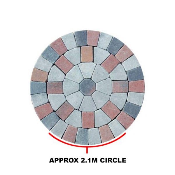 Tumbled Cobble Circle Sycamore 2100mm