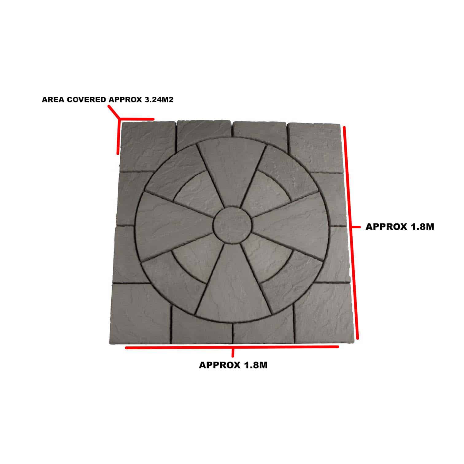 Rectory Circle Pack 1.8 X 1.8m 3.24m2 - Image 2