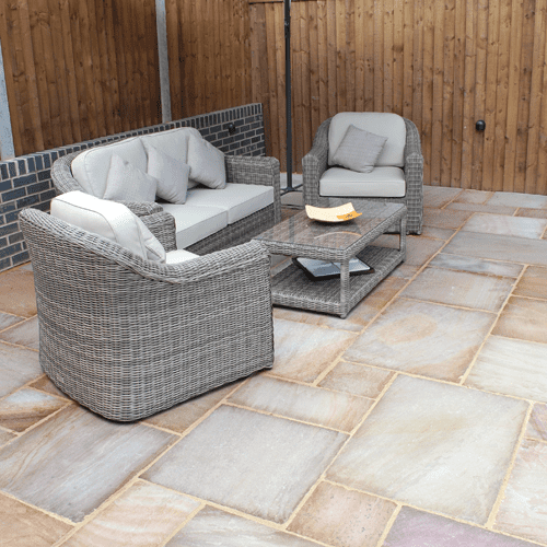 Natural Stone Calibrated Patio Kit Aged Grande Sunset Indian Sandstone - Image 3