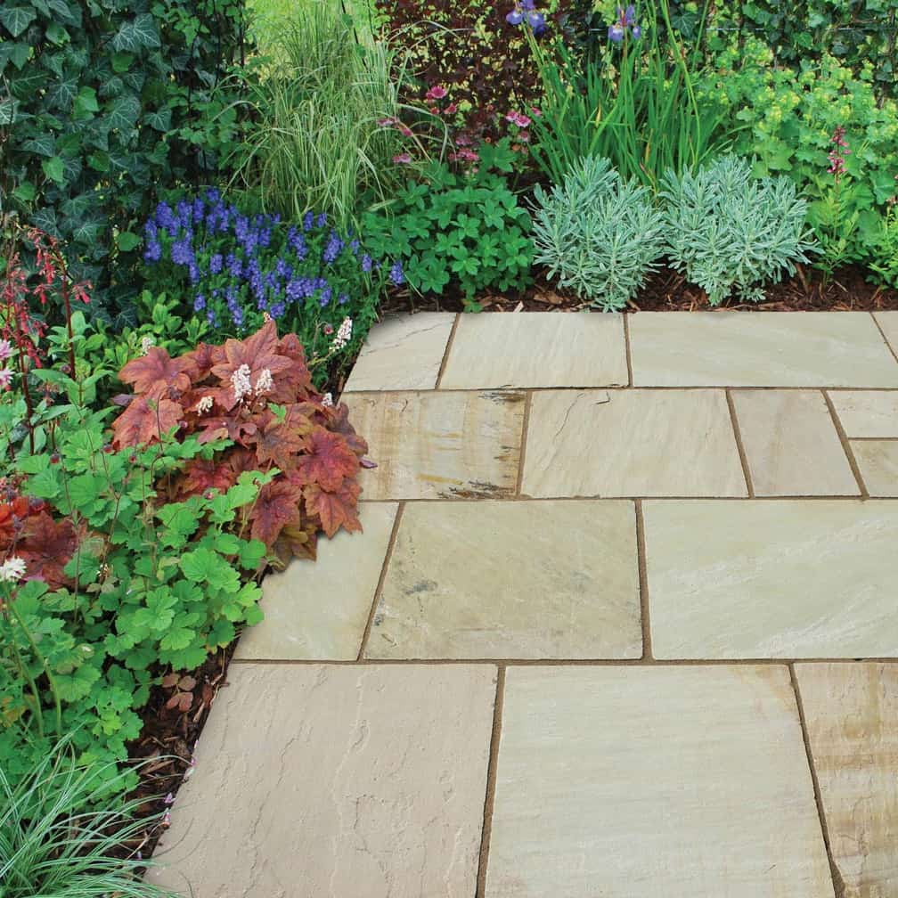 Natural Stone Calibrated Patio Kit Fossil Mint Indian Sandstone - Image 3