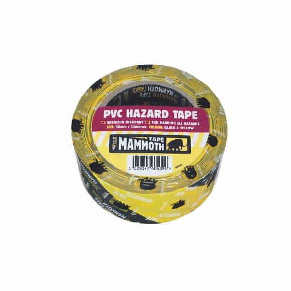 Pvc Hazard Tape Black & Yellow 50m