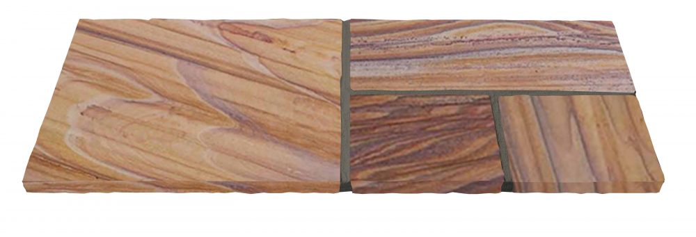 Natural Stone Calibrated Patio Kit Rainbow Sawn Indian Sandstone - Image 2