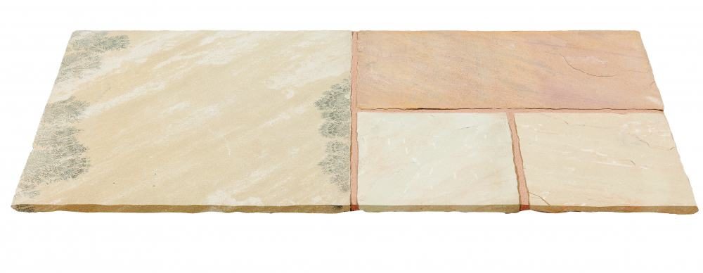 Natural Stone Calibrated Patio Kit Fossil Mint Indian Sandstone - Image 2