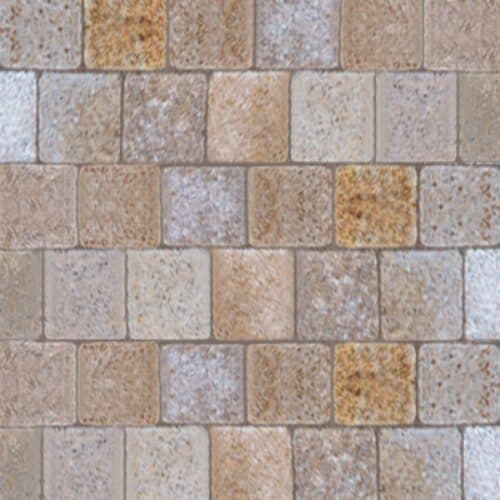 Sawn And Tumbled Sett Ember 100 X 100 X 25mm +/-