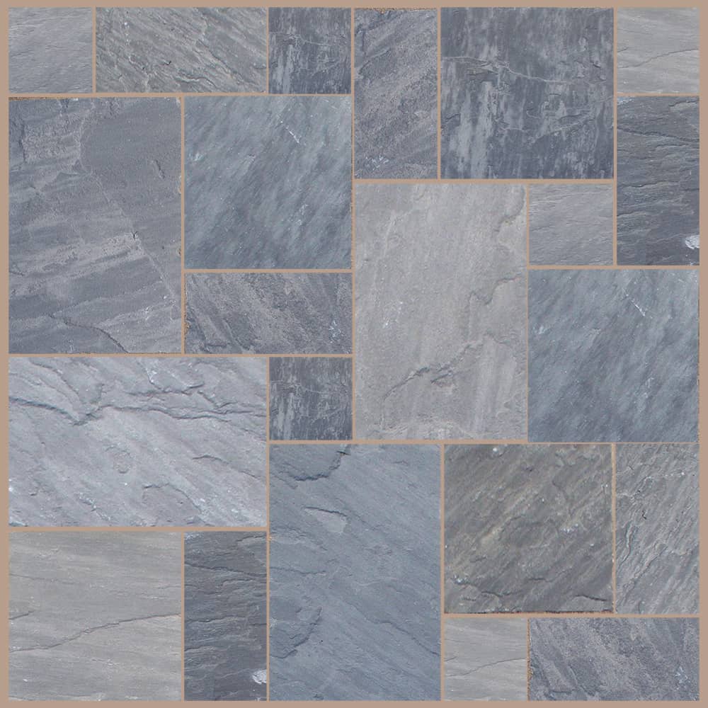 Natural Stone Calibrated Patio Kit Aged Grande Twilight Indian Sandstone - Image 5