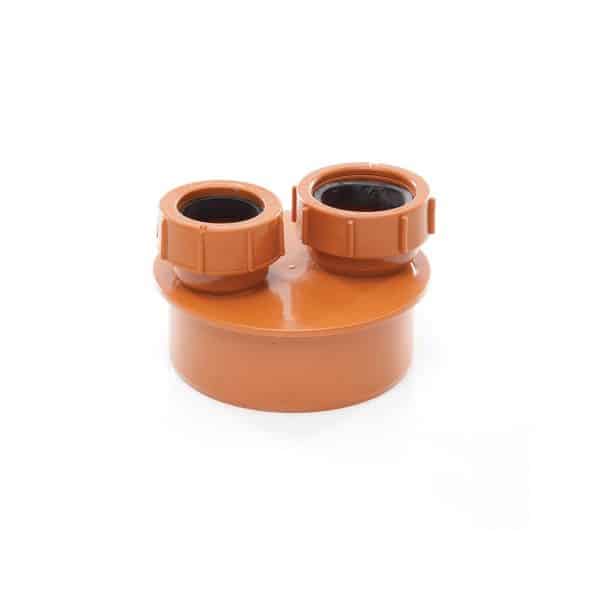 Ug Double Waste Pipe Adaptor 32mm + 40mm X 110mm