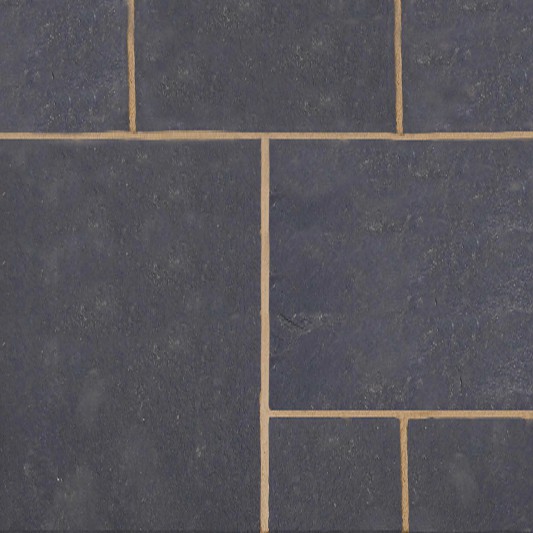 Natural Stone Calibrated Patio Kit Black Limestone