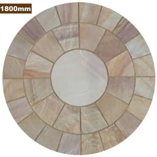 Natural Stone Circle Buff Moss 1800mm