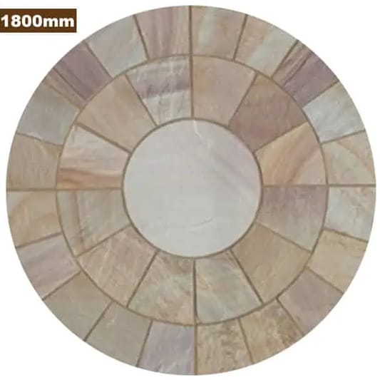 Natural Stone Circle Buff Moss 1800mm