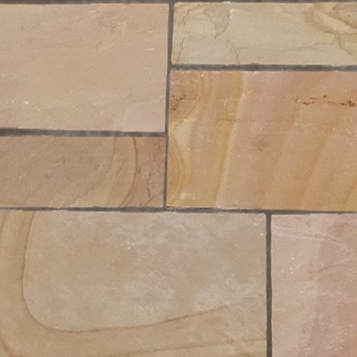 Natural Stone Calibrated Patio Kit Modak Sunset Indian Sandstone