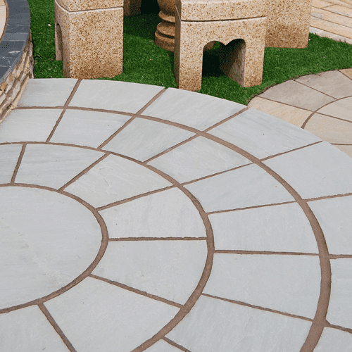 Natural Stone Circle Grey 1800mm - Image 3
