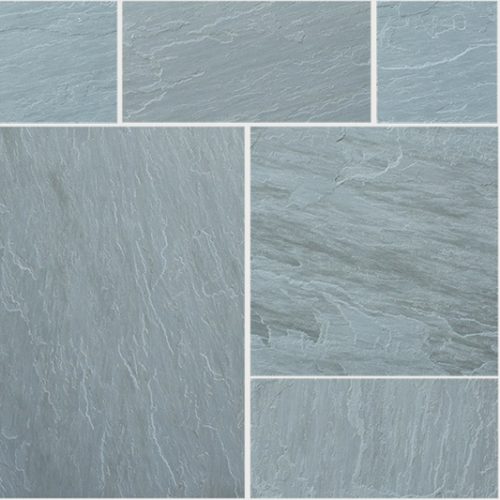 Natural Stone Calibrated Patio Kit Natural Grey Indian Sandstone