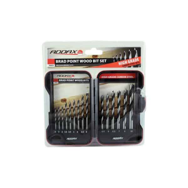 Addax Brad Point Wood Drill 15 Piece Pack