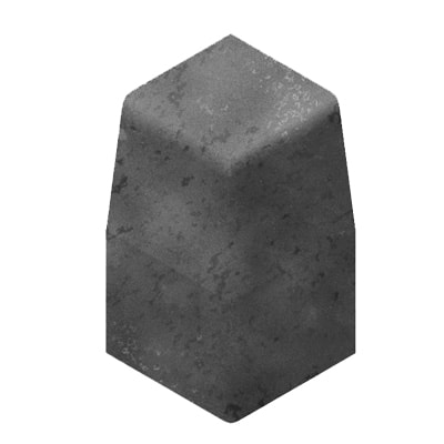 Large Kerb External Angle 200 X 125 X 125mm Charcoal