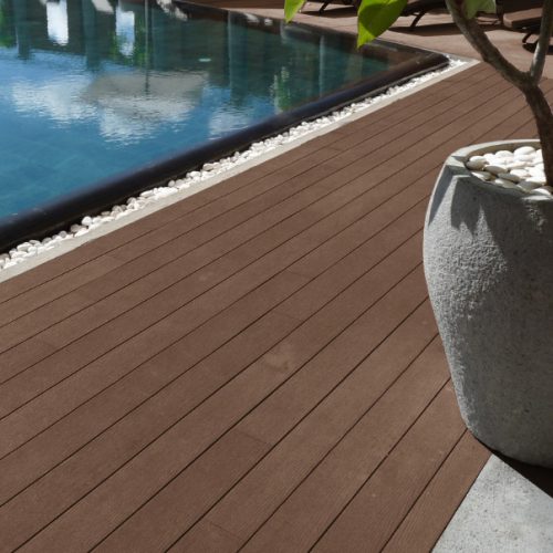 Composite Dual Decking 145 X 21mm 3.6m - Belgium Chocolate