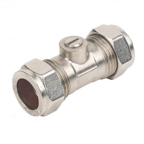 Compression Isolating Valve Chrome Plated