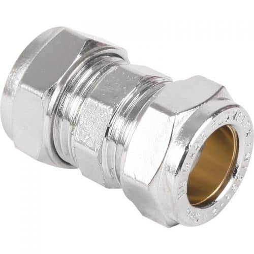 Straight Compression Coupler Chrome Plated