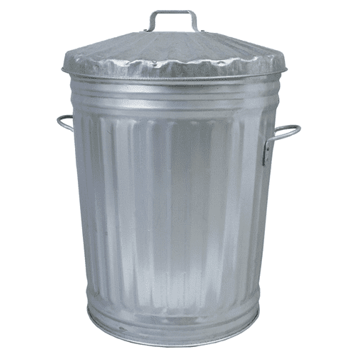 Galvanised Dustbin 18"