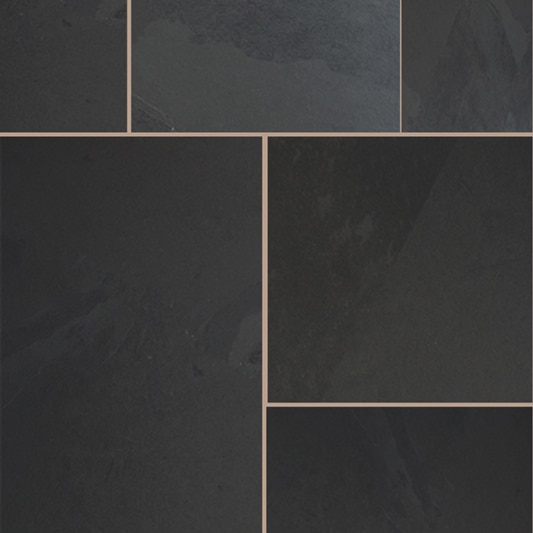 Natural Stone Calibrated Patio Kit Raven Black