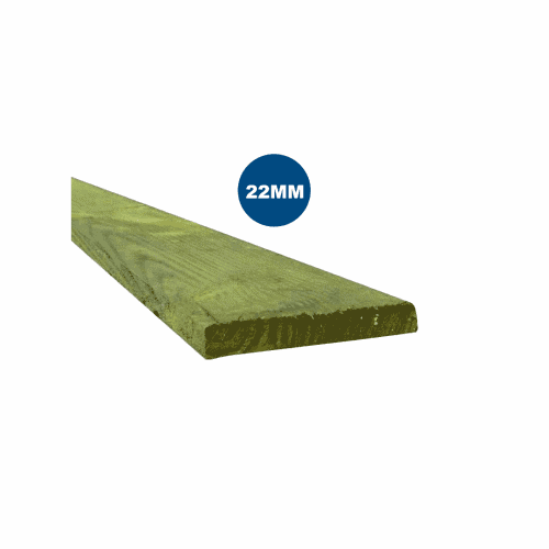 Timber Gravel Boards Green 150 X 22mm 3.6m
