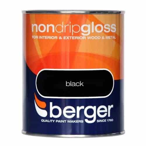 Berger Non Drip Gloss Black 750ml