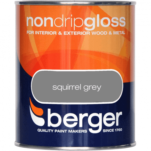 Berger Non Drip Gloss Squirrel Grey 750ml