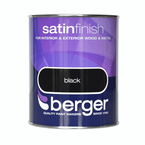 Berger Satin Sheen Black 750ml