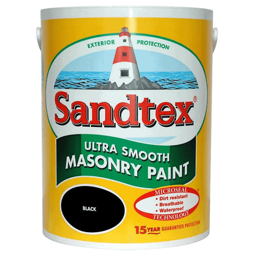 Sandtex Exterior Masonry Paint Black 5L