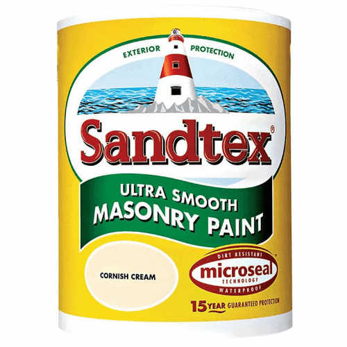 Sandtex Exterior Masonry Paint Cornish Cream 5L