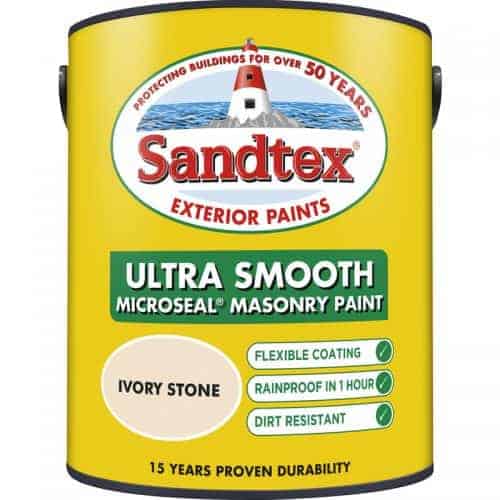 Sandtex Exterior Masonry Paint Ivory Stone 5L