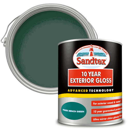 Sandtex 10 Year Exterior Gloss Park Bench Green 750ml