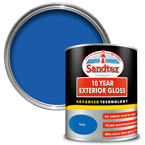 Sandtex 10 Year Exterior Gloss Teal 750ml