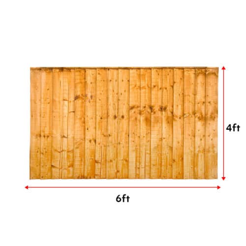 Featheredge Close Board Panels 6Ft X 4Ft