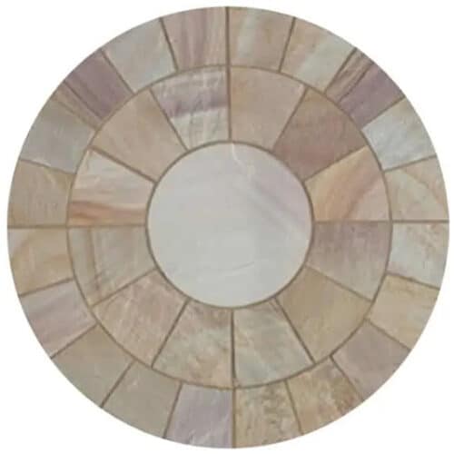 Natural Stone Circle Buff Moss 2400mm