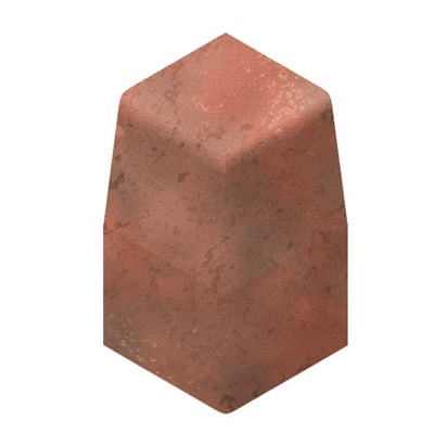 Large Kerb External Angle 200 X 125 X 125mm Red