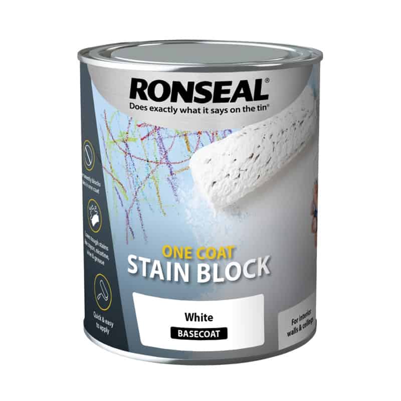 Ronseal One Coat Stain Block White 750ml
