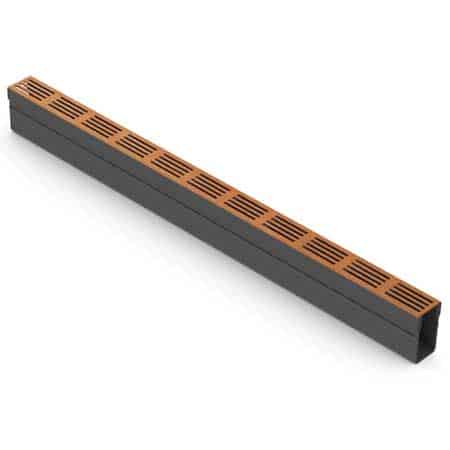 Aco Slimline Corten Rust Channel 1m