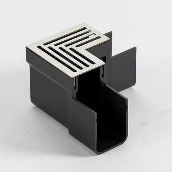 Aco Slimline Stainless Steel Corner Unit