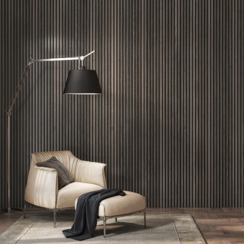Smoked Oak Acoustic Slat Wall Panel (2400x605x22mm)