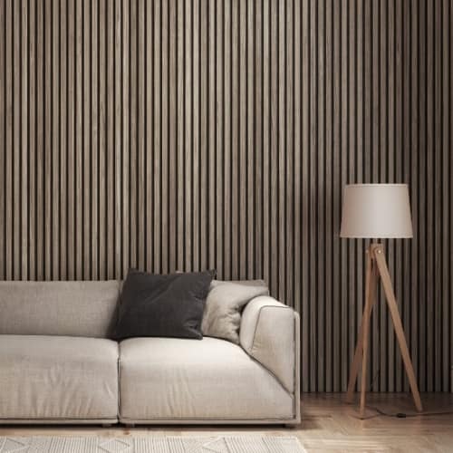 Walnut Acoustic Slat Wall Panel (2400x605x22mm)