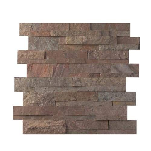 Copper Split Meridian Wall Claddings 600 X 150 X 10-30mm