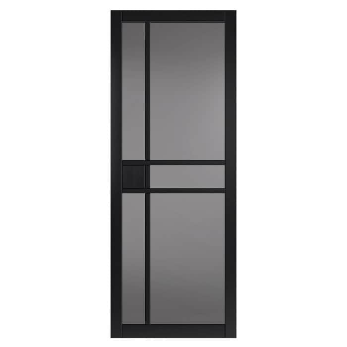 City Black Tinted Glazed Internal Door
