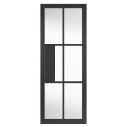 Civic Black Clear Glazed Internal Door