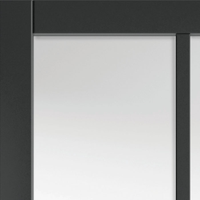 Civic Black Clear Glazed Internal Door - Image 4