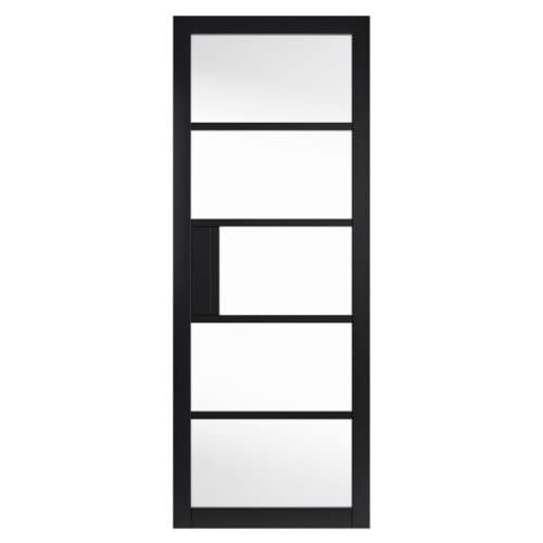 Metro Black Clear Glass Internal Door