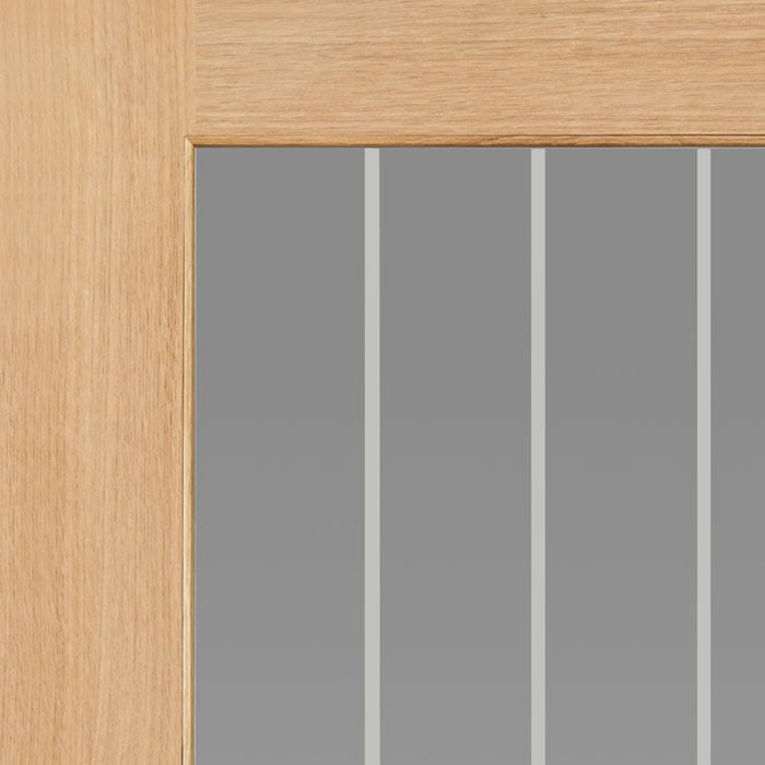 Thames Oak 1 Light Oak Internal Door - Unfinished - Image 2